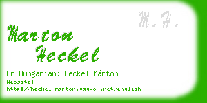 marton heckel business card