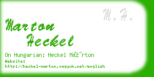 marton heckel business card